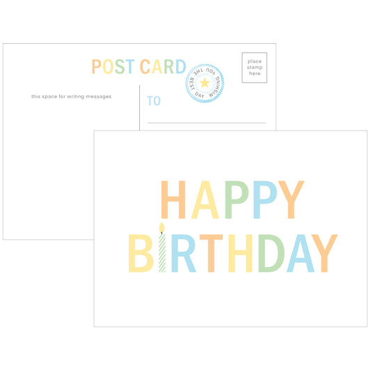Postales con velas de feliz cumpleaños - Paquete de 10