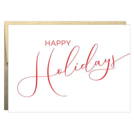 Happy Holidays Greeting Card - 8 pack