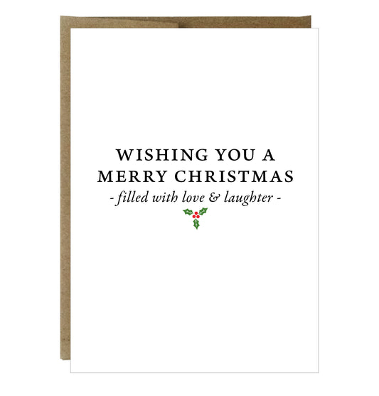 Tarjeta de feliz Navidad de Holly Berry