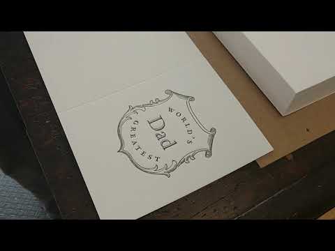 World's Greatest Dad Crest Letterpress Card