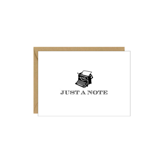 Enclosure Card - Just a Note Typewriter - 4 pack