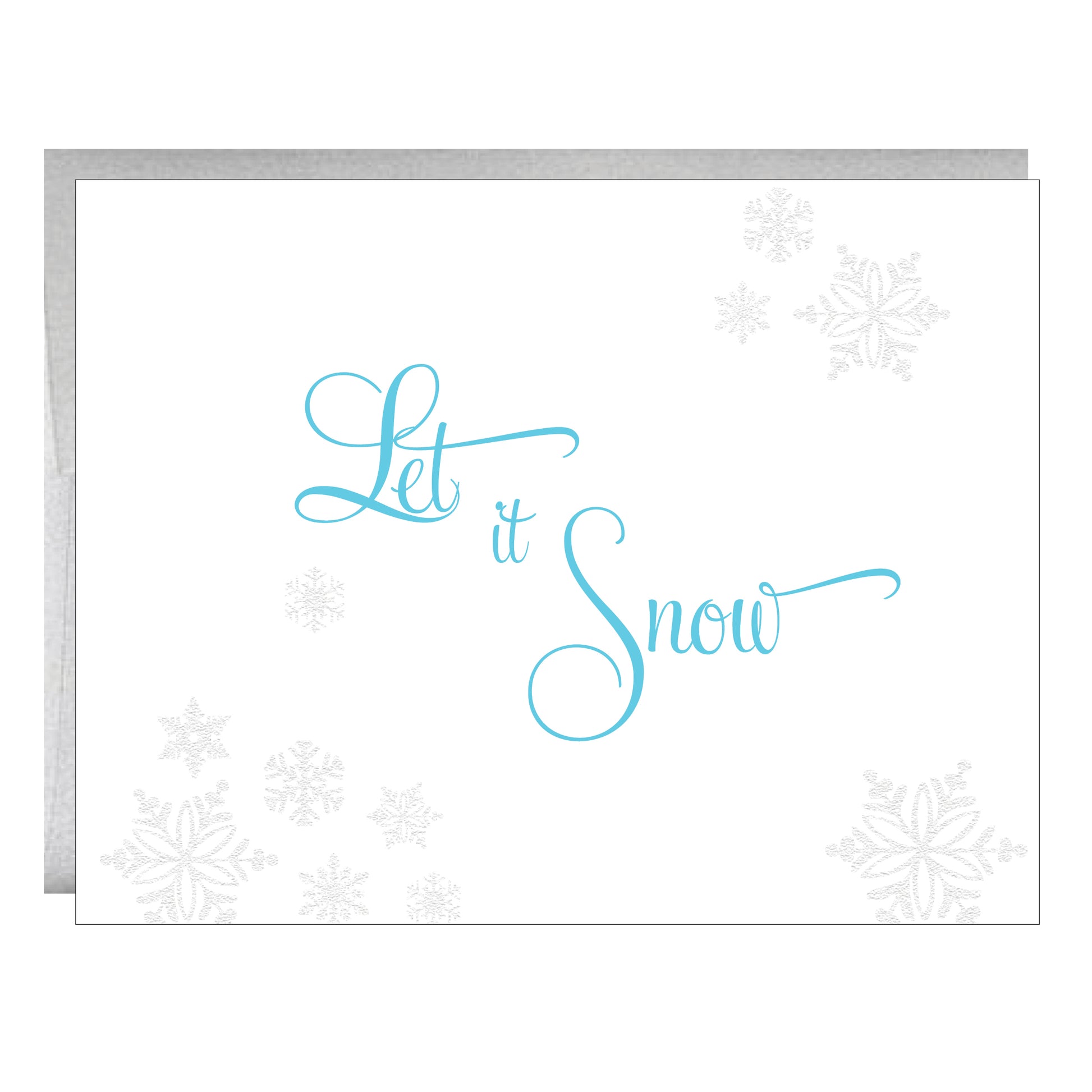 Let it Snow letterpress printed Holiday Cards - 5 pack - Idea Chíc