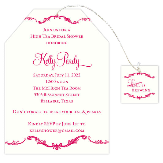 High Tea Bridal Shower Invitations - Idea Chíc