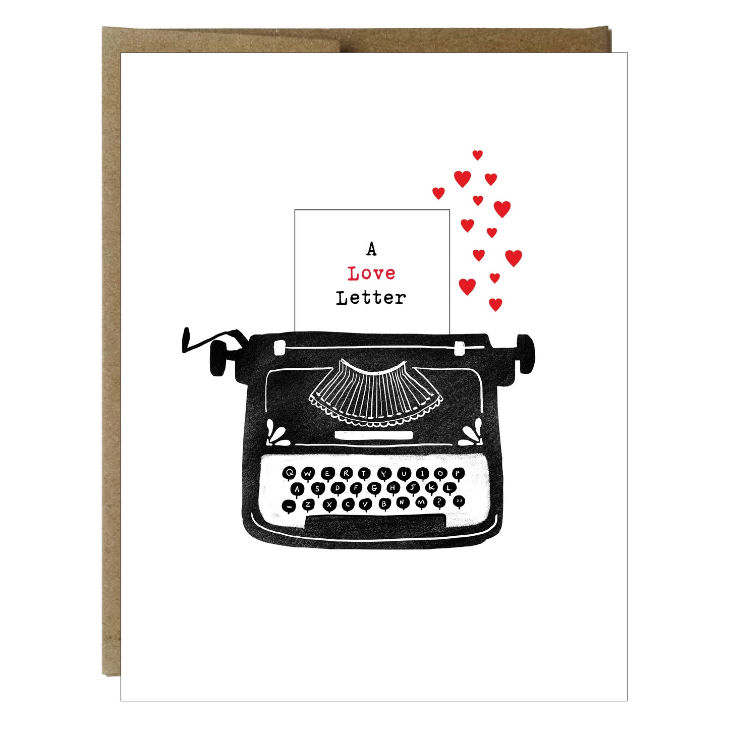 Love Letter Typewriter Greeting Card