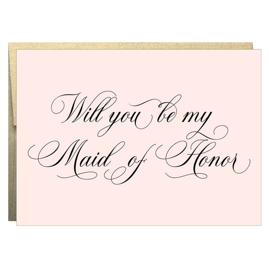Will You Be My Maid Of Honor Greeting Card - Idea Chíc