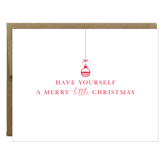 Merry Little Christmas Letterpress Cards - 5 pack