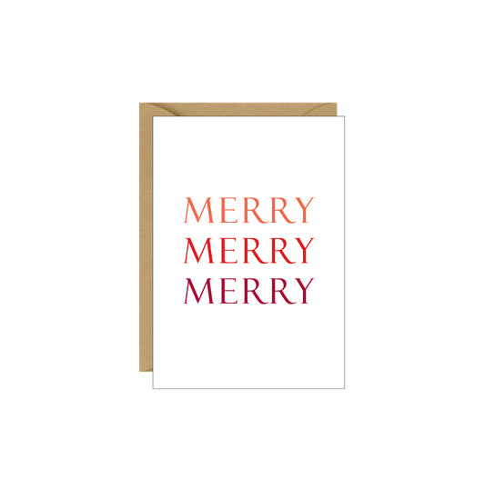 Enclosure Card - Merry, Merry, Merry - 4 pack