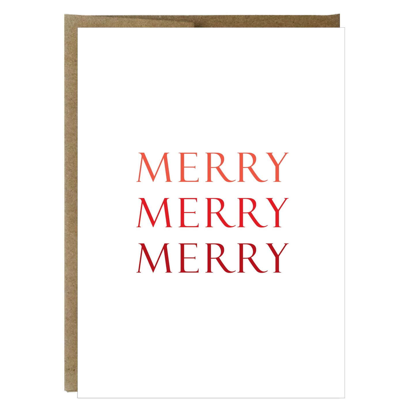Merry Merry Merry Holiday Greeting Card