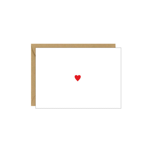 Enclosure Card - Mini Red Heart - 4 pack