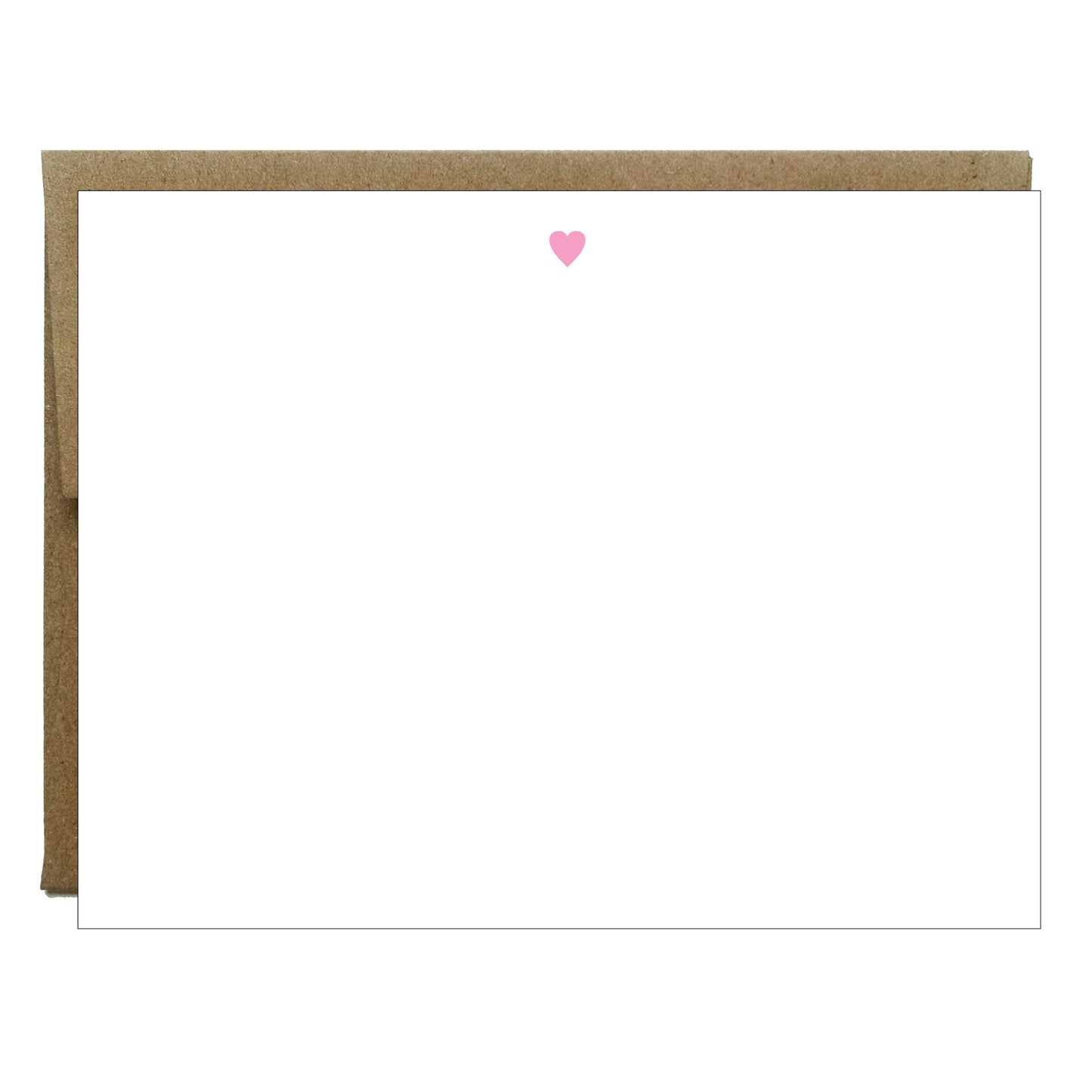 Mini Heart Letterpress Stationery - 5 Pack