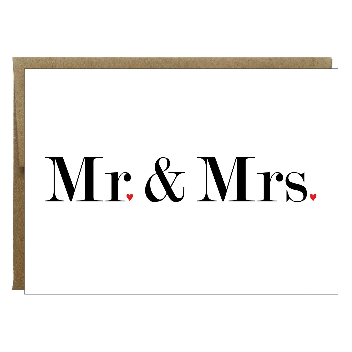 Modern Mr. and Mrs. Wedding or Anniversary Card - Idea Chíc