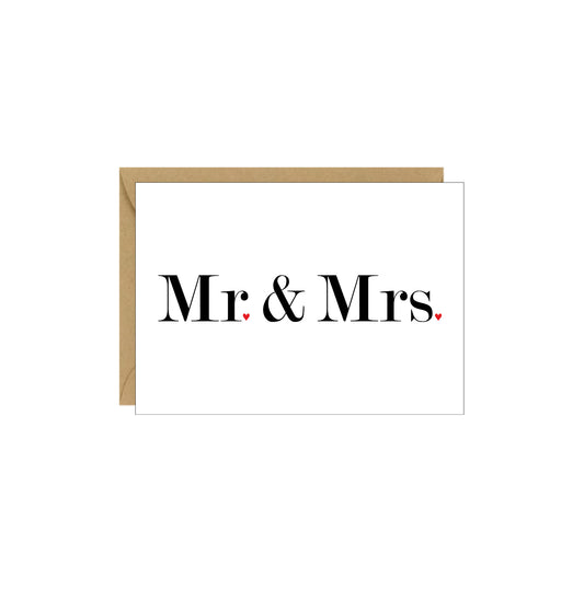 Enclosure Card - Mr. & Mrs. Wedding | Anniversary - 4 pack