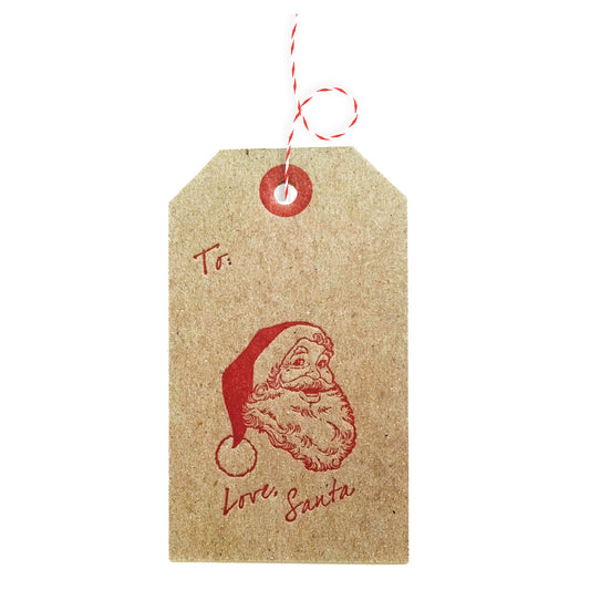 Love, Santa Letterpress Gift Tags - Pack of 4 - Idea Chíc