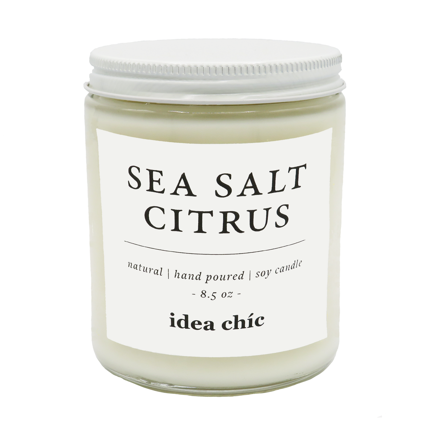 8.5 oz. Sea Salt Citrus Candle Glass Jar