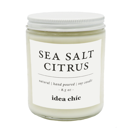 8.5 oz. Sea Salt Citrus Candle Glass Jar