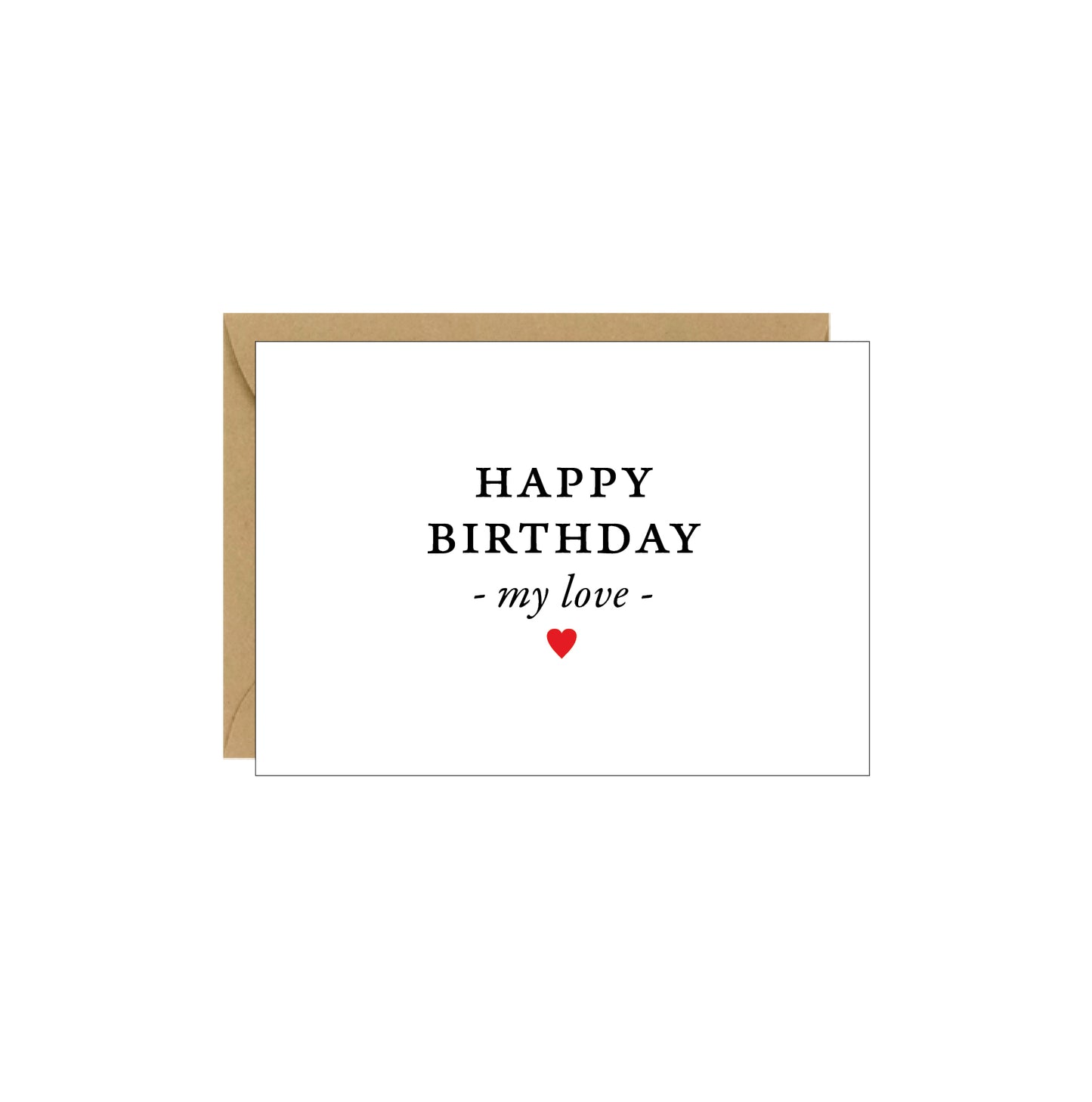 Enclosure Card - Happy Birthday My Love - 4 pack
