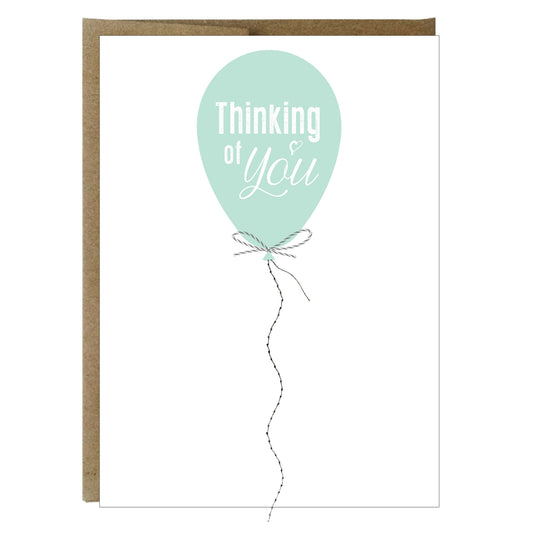 Thinking of You Balloon Card with Sewn Paper - Idea Chíc