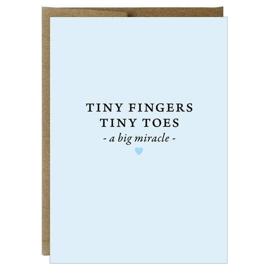 Tiny Fingers and Tiny Toes Baby Boy Greeting Card