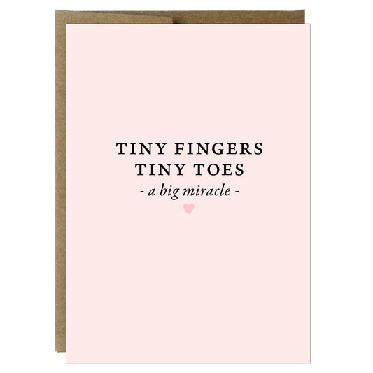 Tiny Fingers and Tiny Toes Baby Girl Greeting Card