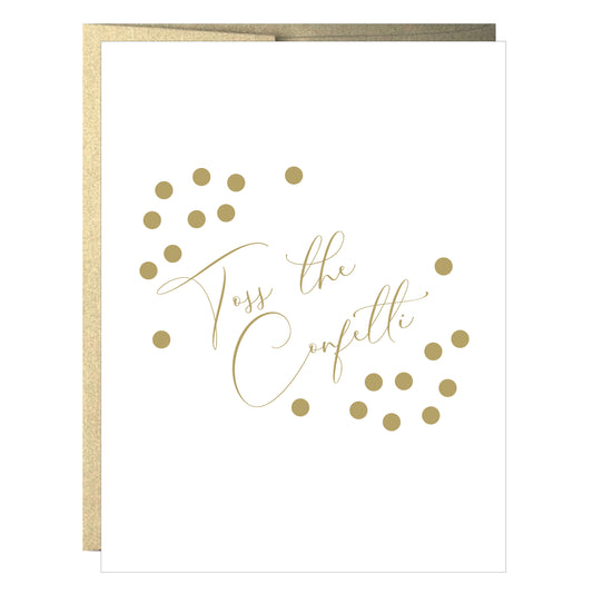 Toss the Confetti Elegant Greeting Card