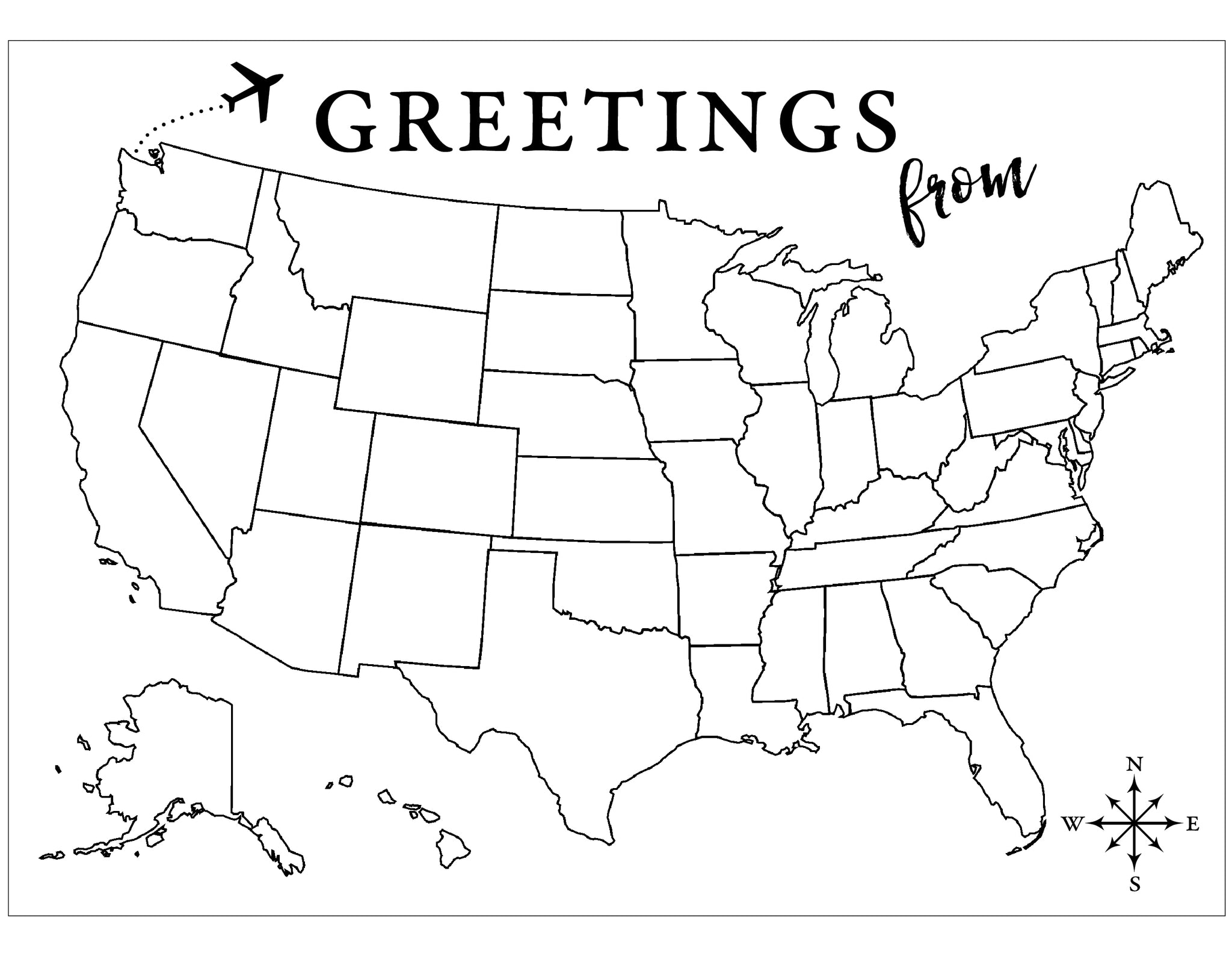Greetings From... Mark the Map Postcards - Pack of 10