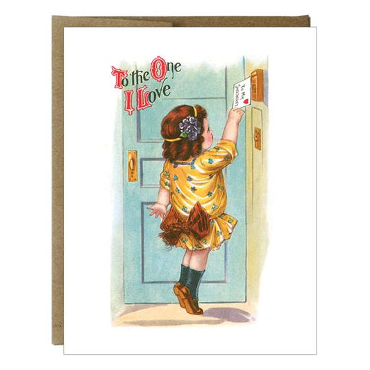 Vintage Girl Valentine's Love Card - Idea Chíc