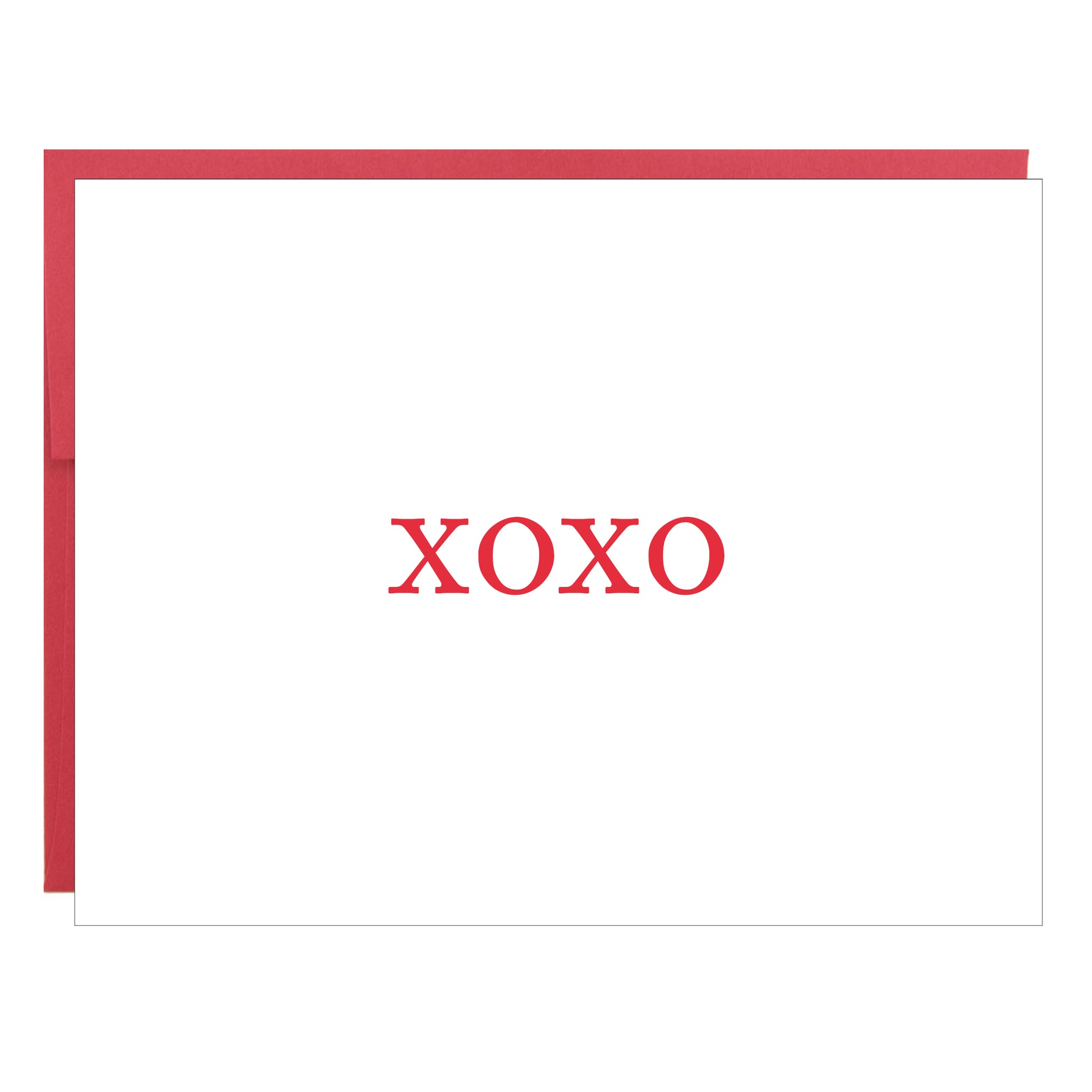 XOXO Letterpress Greeting Card - Idea Chíc