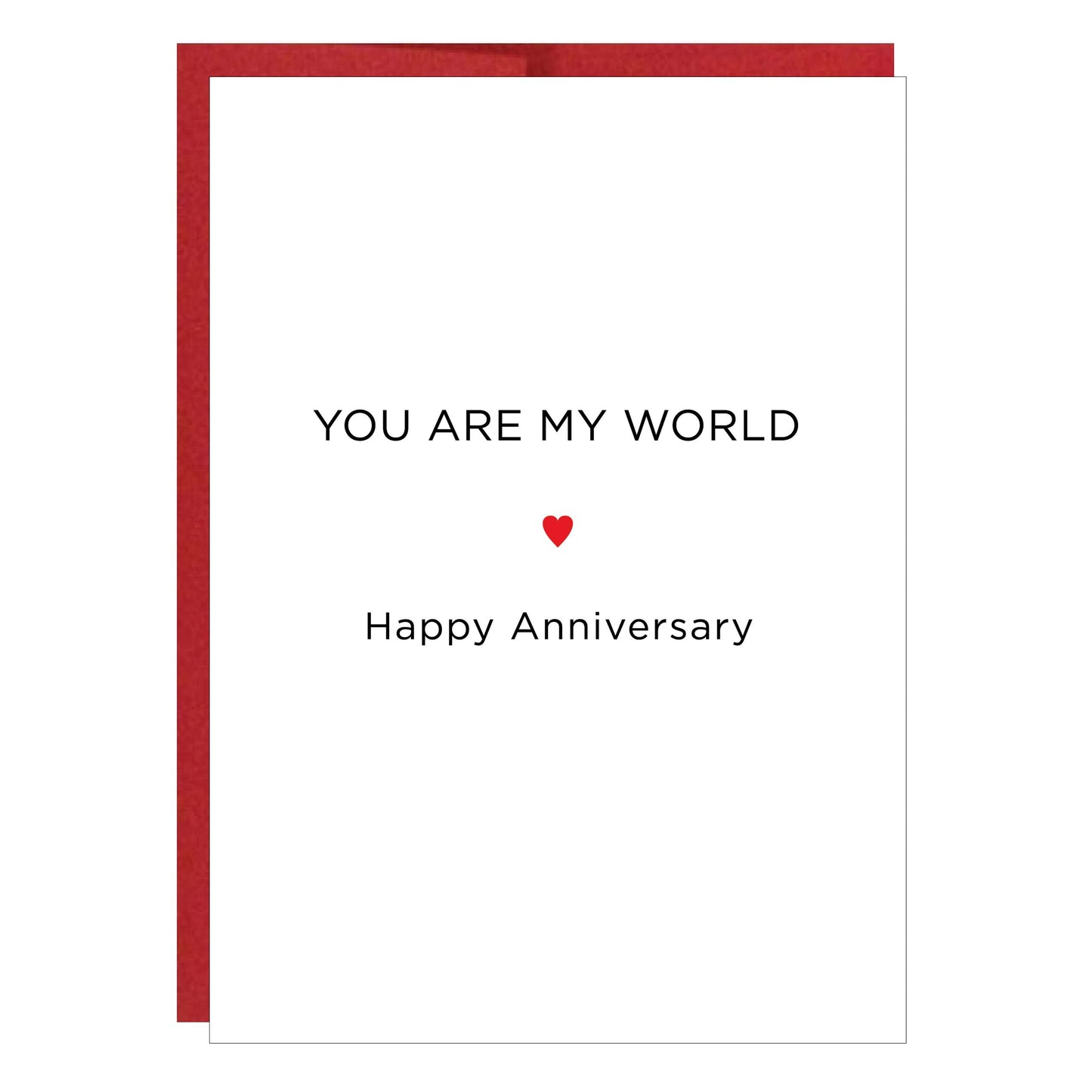 You Are My World Letterpress Anniversary Card - Idea Chíc